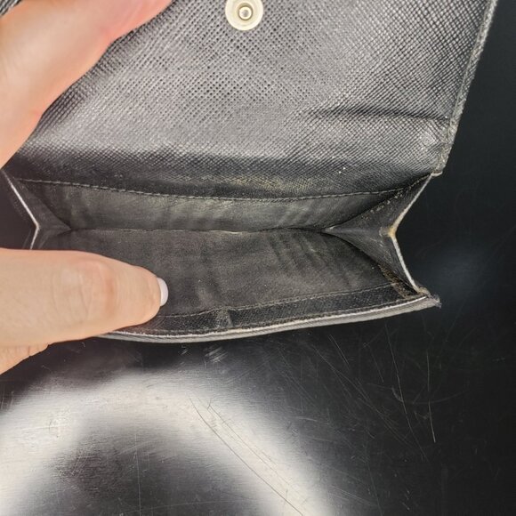 Prada Compact Bifold Wallet - Black Nylon w/ Triangle Prada Logo - Picture 15 of 16
